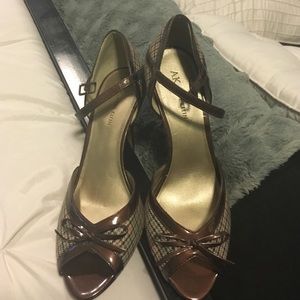 Plaid Anne Klein heels