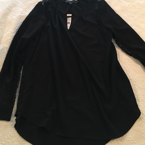 Lovely black blouse/shirt by Larry Levine - Picture 4 of 4