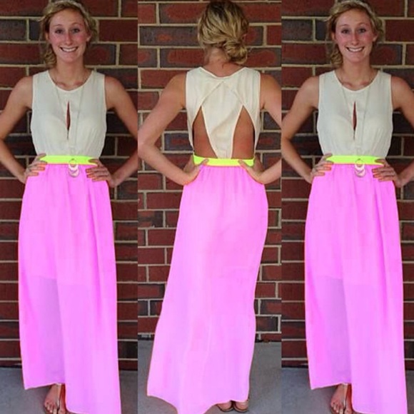 Dresses & Skirts - Sheer Cutout Maxi Dress Sz Small