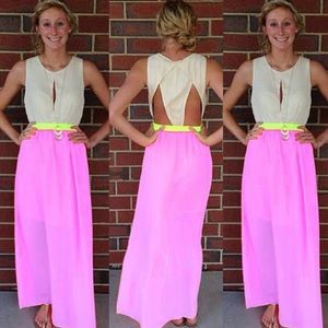 Sheer Cutout Maxi Dress Sz Small