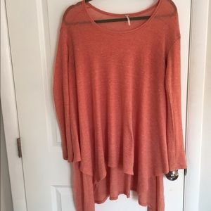 Free People Long Waffle Tee