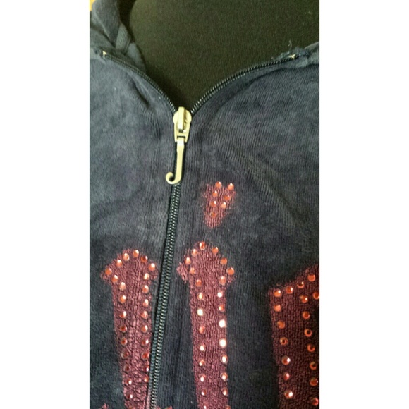 Juicy Couture navy velour jacket - Picture 2 of 4