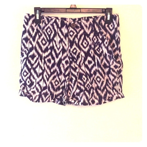 Ikat Print Shorts.