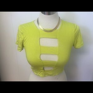 Lime crop top