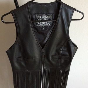 Dark Brown Fringe Vest