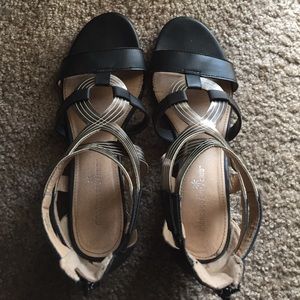 Black zipper footwear