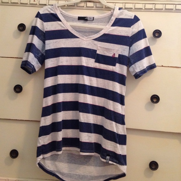 Volcom striped v-neck t-shirt