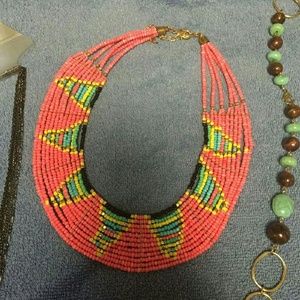 Beaded statement necklace
