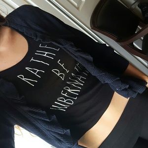 Navy Blue Abercrombie & Fitch Cardigan