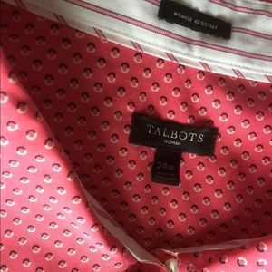 Pink 3/4 length sleeve button down