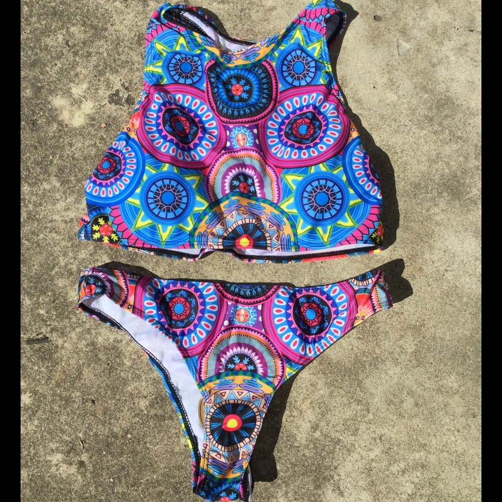 Floral Print Bikini Swimsuit Set - Picture 5 of 8