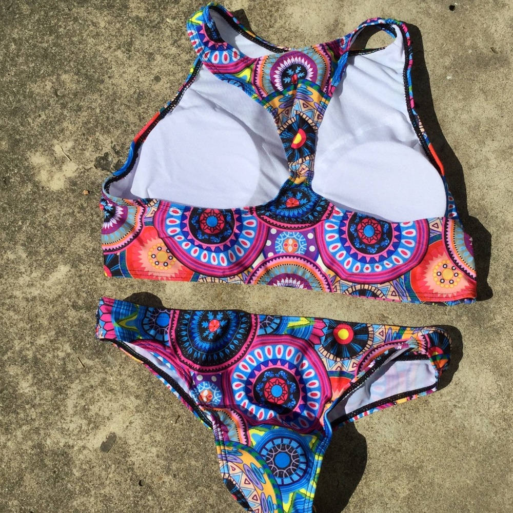 Floral Print Bikini Swimsuit Set - Picture 6 of 8