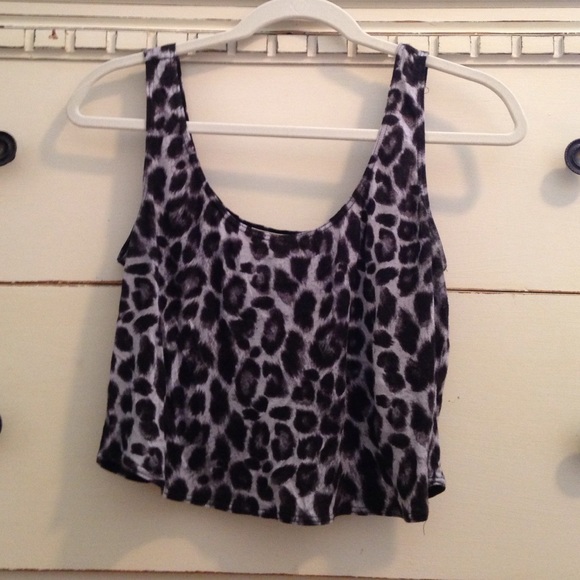 PacSun leopard crop top