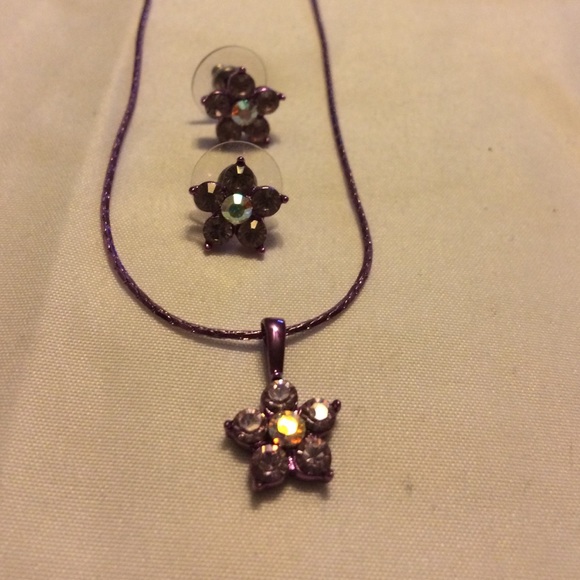 Necklace with matching earrings.