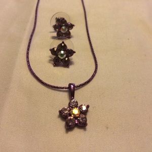 Necklace with matching earrings.