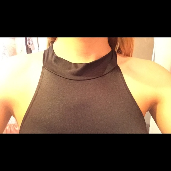 Black spandex jumpsuit
