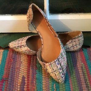 JCREW TWEED CLASSIC D'ORSAY FLATS