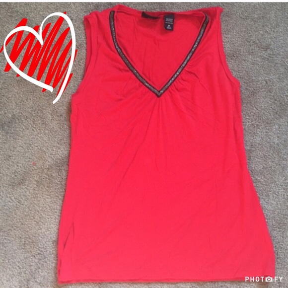 💋😍Red vneck tank