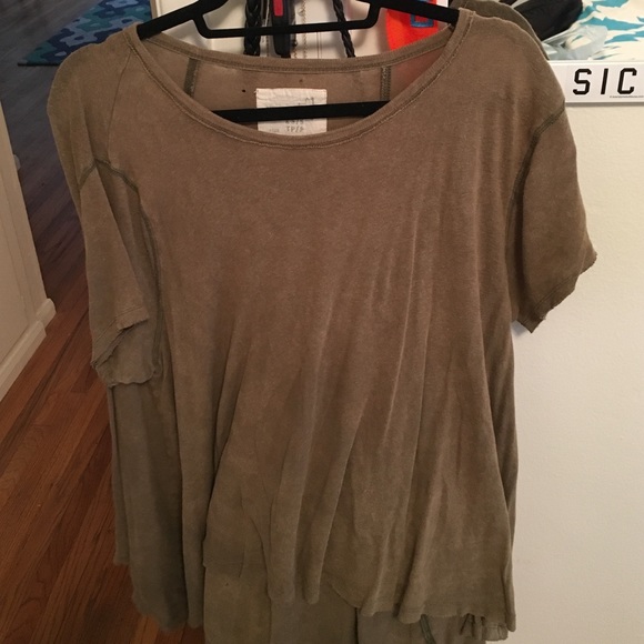 Green free people shirt