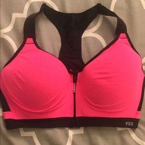 Victoria Secret pink/black sports bra 36DD
