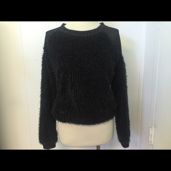 Black fuzzy sweater