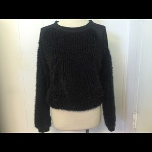 Black fuzzy sweater