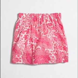 NWT J Crew Pink Floral Skirt
