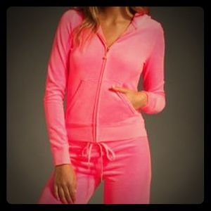 Juicy Couture hot pink velour tracksuit