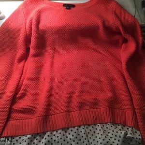 AB Studio coral sweater with Lacey undertale