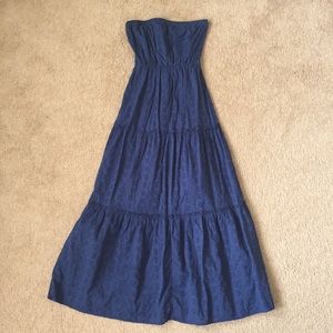 Old Navy strapless eyelet dress size medium