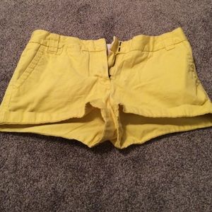 Jcrew yellow shorts