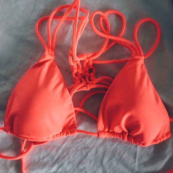 never worn pink bikini top