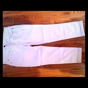 White skinny ankle jeans from Express