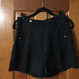 Anthropologie Black High-waisted Shorts