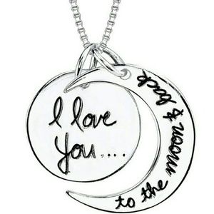 Love you to the  moon and back necklace.