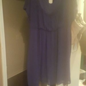 Blue knee length dress