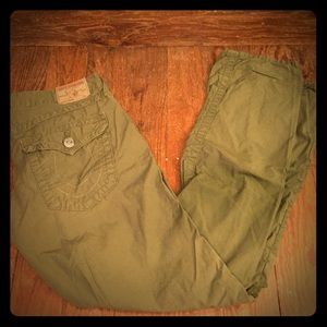 True Religion green pants size 28