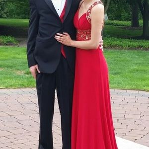 Haley Logan red prom dress size 0