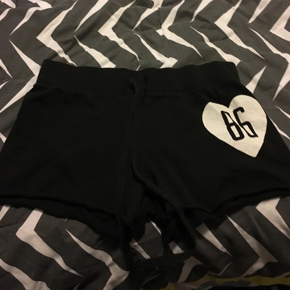 PINK black shorts with drawstring. Size small.