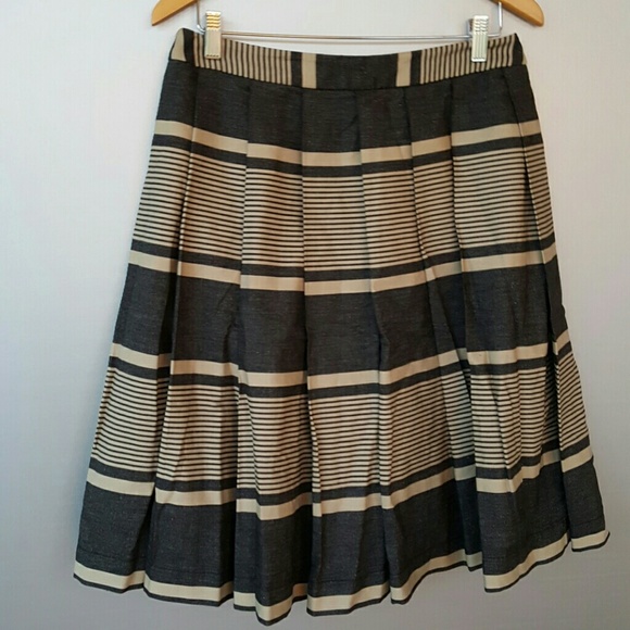 Beautiful Anthropolgie Stripe Cotton Skirt