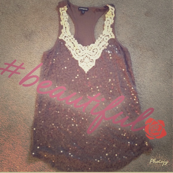 🎉Host Pick🎉 Express racer back sequin tank