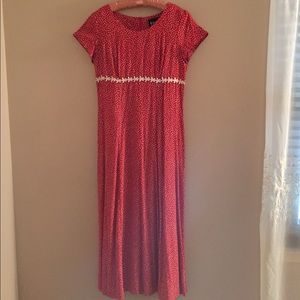 Red Polka Dot Maxi Dress