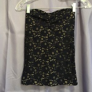 aerie black lacy tube top