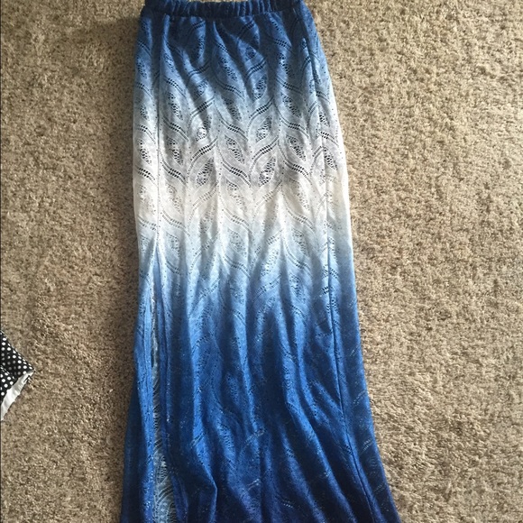 Ombré blue Maxi skirt