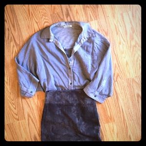 Anthropologie chambray shirt EUC