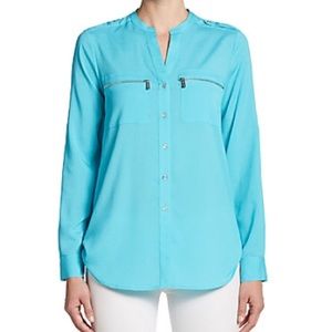 Calvin Klein zip pocket roll Sleeve Shirt