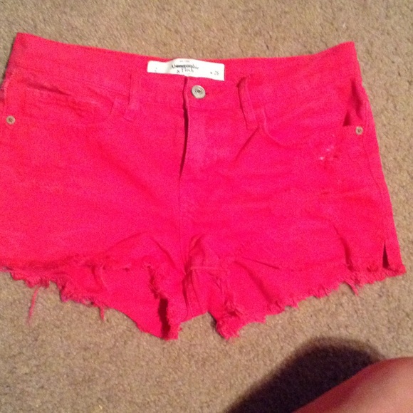 Abercrombie and Fitch pink shorts