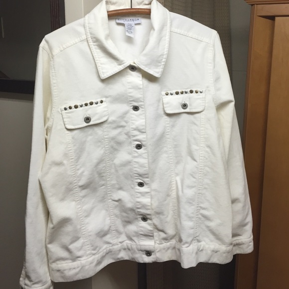 White corduroy denim style jacket