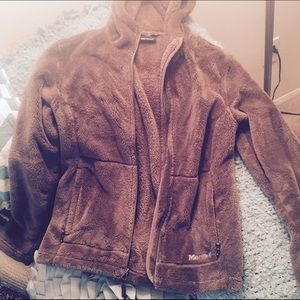 Marmot front zip coat with hoodie