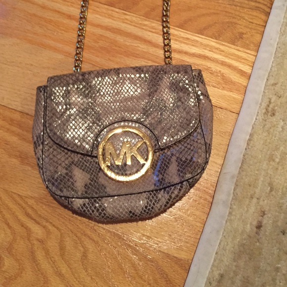 Michael Kors snake skin cross body